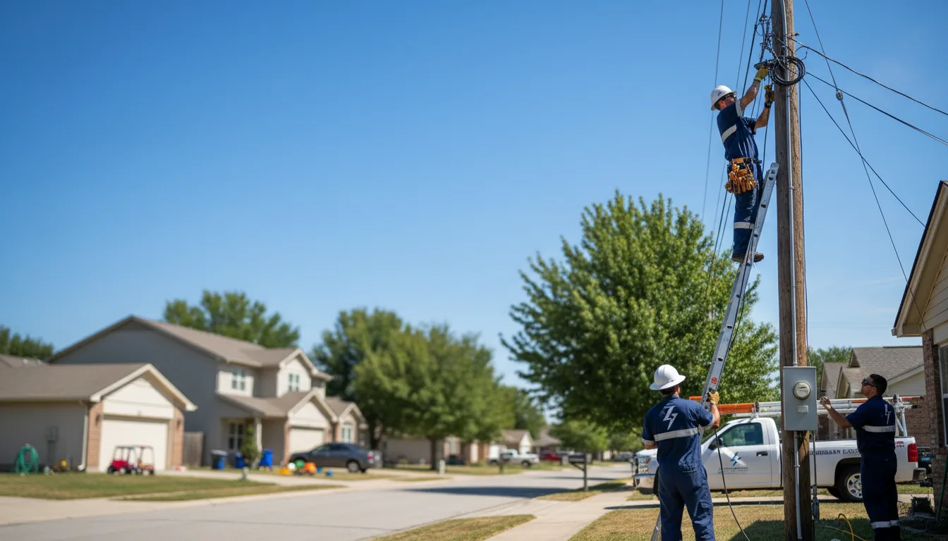 Residential electrician providing installation services in Elk Grove Village, IL
